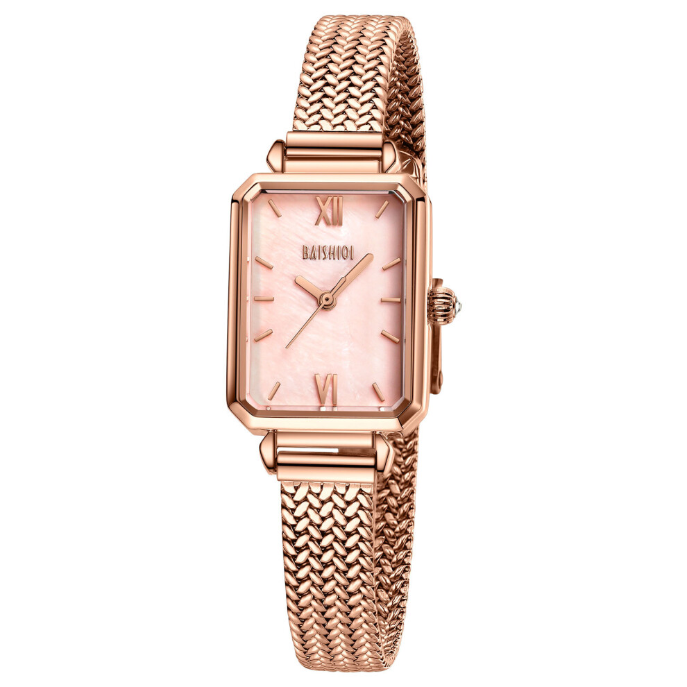 Baishiqi Women's Watch, Green Quartz Water Gradient Retro Watch, Vintage Watch, Simple, Small-image-OPC-PBTCRSQ-NEW