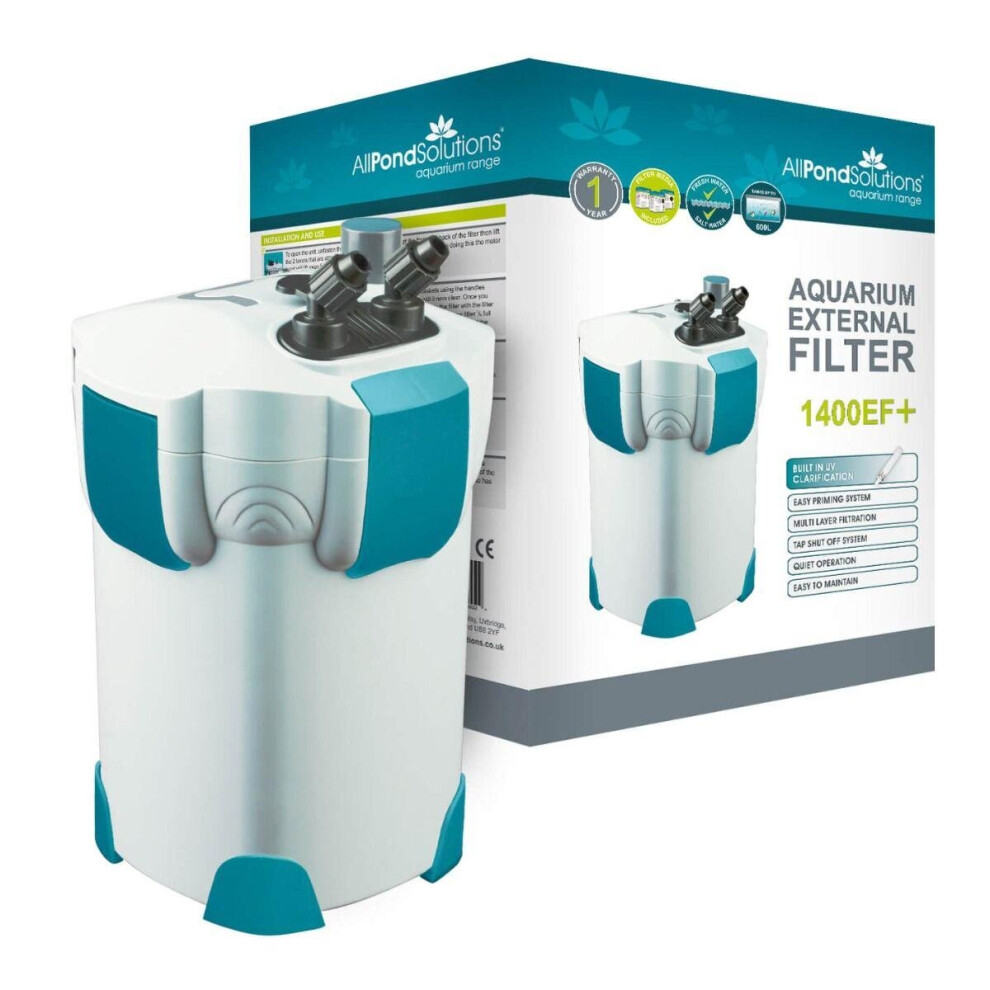 Allpondsolutions 1400L/H + 9W Uv Aquarium External Filter 1400Ef+