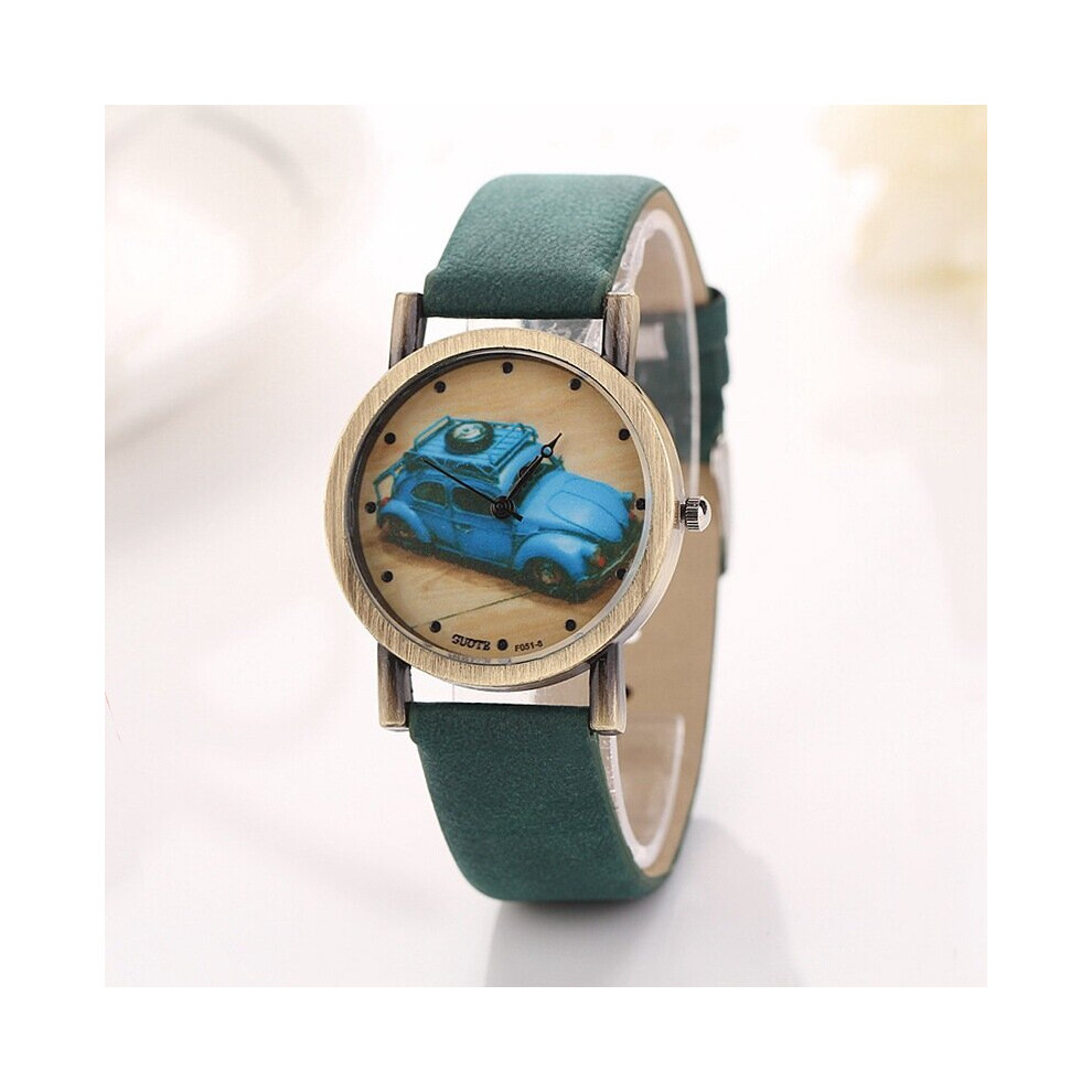 Retro Car Mens Watches Cartoon Watch For Man Print Nice Car Pattern Clock Student Quartz Wristwatches Reloj Hombre-image-OPC-PBTCVGM-NEW