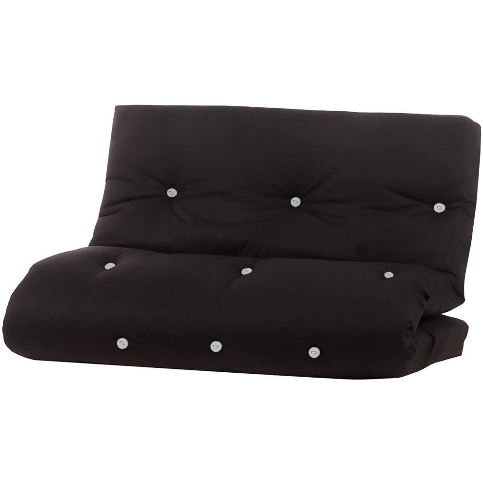 (BLACK  ) 3 Seater Fibre Filled Futon Mattress