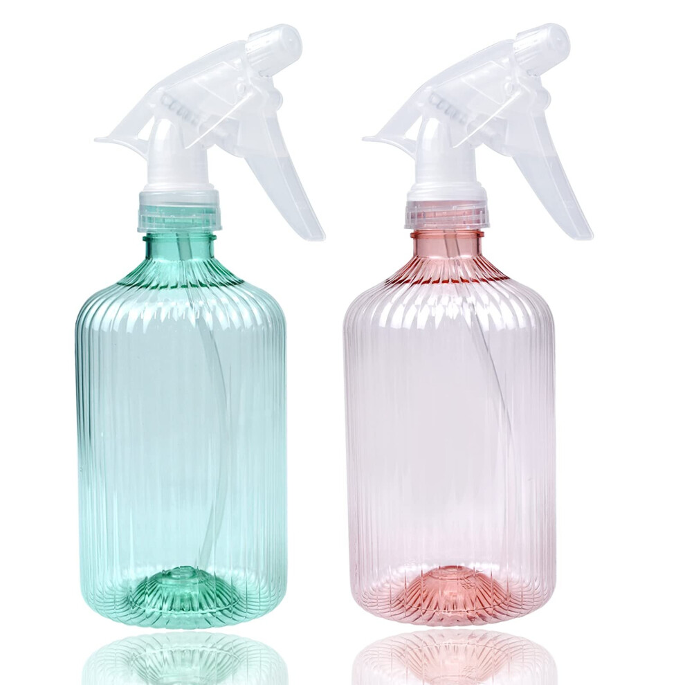 2Pcs 500Ml Spray Bottle, Plastic Empty Spray Bottle Flower Sprayer With Adjustable Spray Head Plastic Spray Bottles Plant-image-OPC-PBTCVXZ-NEW