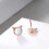 925 Sterling Silver Earrings Women's Stud Earrings Opal Earrings Cat Ear Jewelry Earrings for Women Girls 4