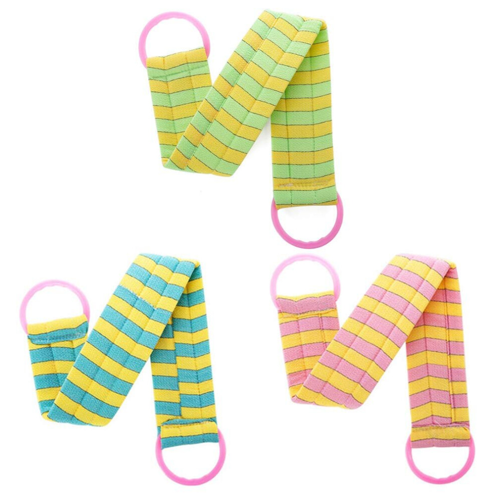 3Pcs Back Scrubber Loofah Sponge Back Scrubber Back Brush Back Strap Massage Strap Back Sponge For Shower