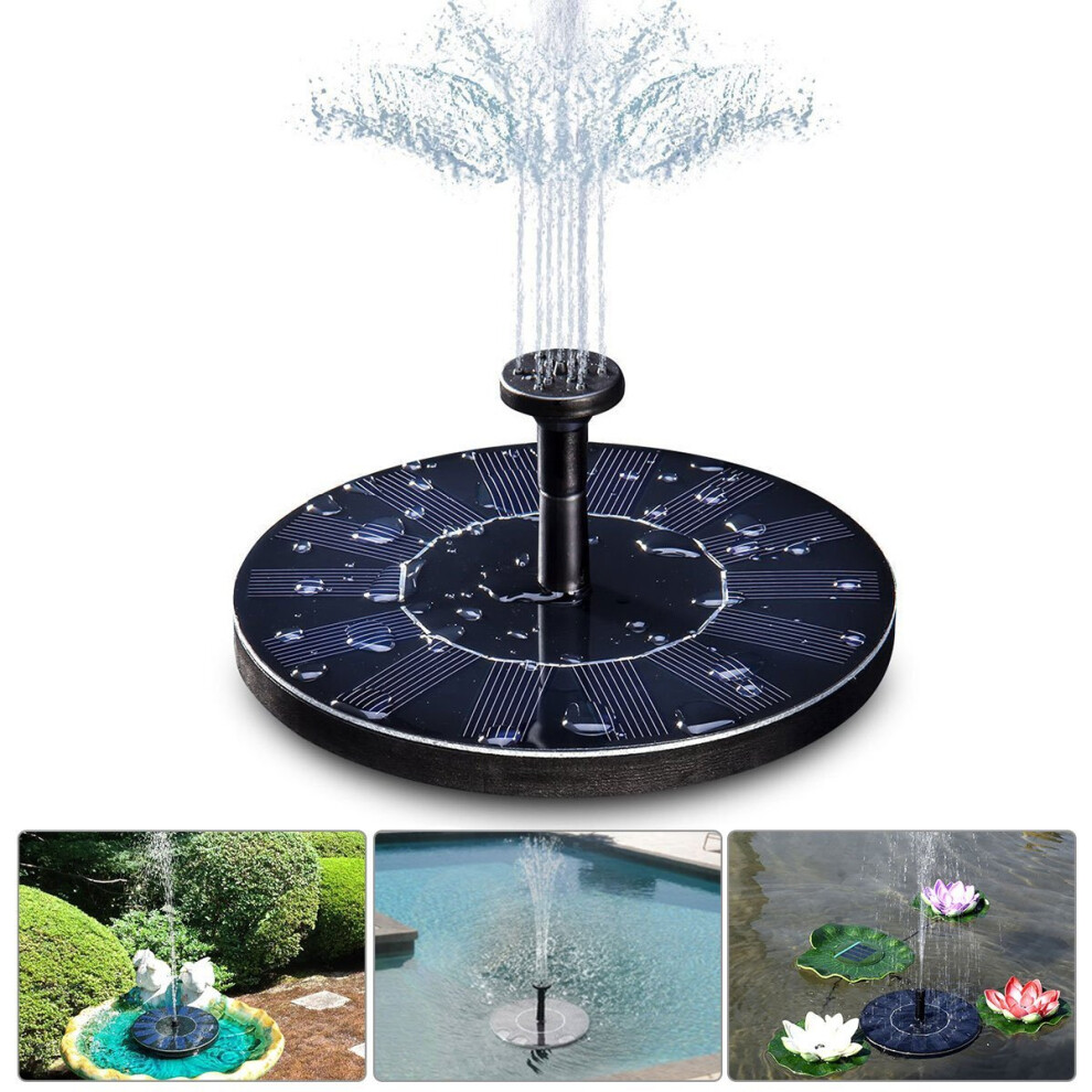 Solar Fountain, 1.4W Solar Pond Pump Solar Floating Fountain Pump For Garden Pond Or Fish Container Fountain Bird Bath