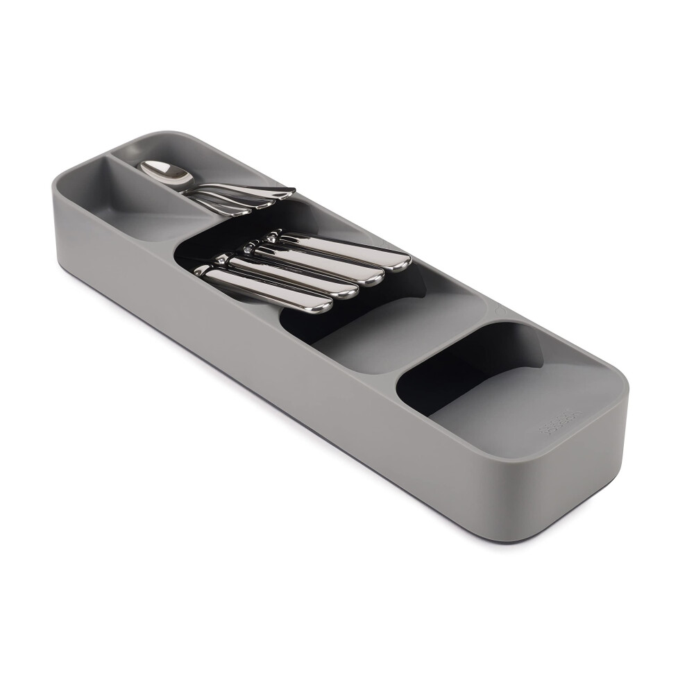 Compact Cutlery Organizer Kitchen Small Gray