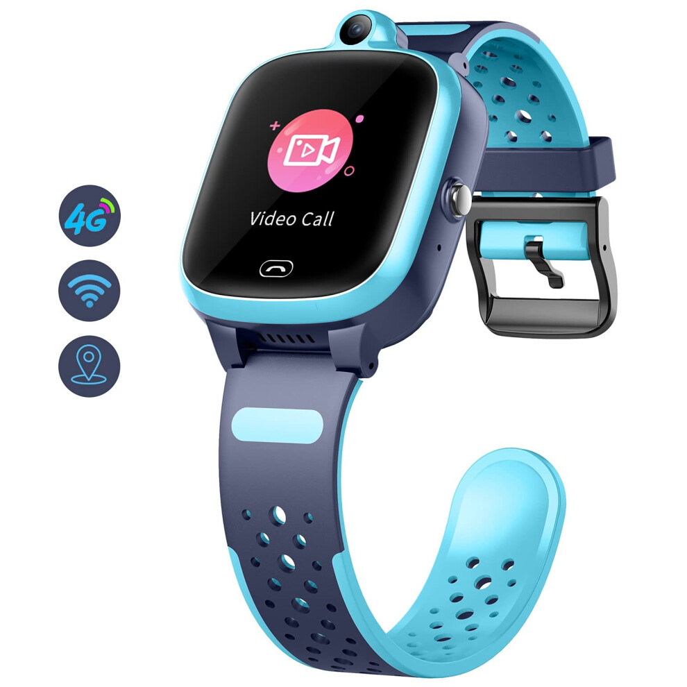 Children's Smartwatch With Gps 4 G Wifi Lbs Tracker Real-Time Position Hd Touchscreen Sos Video Call Voice Chat 9357228408899