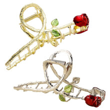 Hair Clips Pack Of 2 Claw Clips Metal Hair Claws Shark Clips Rose Hair Clips Non-Slip Hair Claw