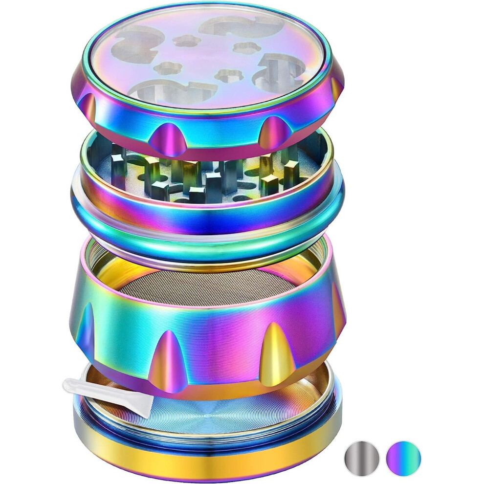 Herb Grinder, Spice Grinder 4 Pieces, Crusher Grinder For Spice, Coffee, Made Of Zinc Alloy