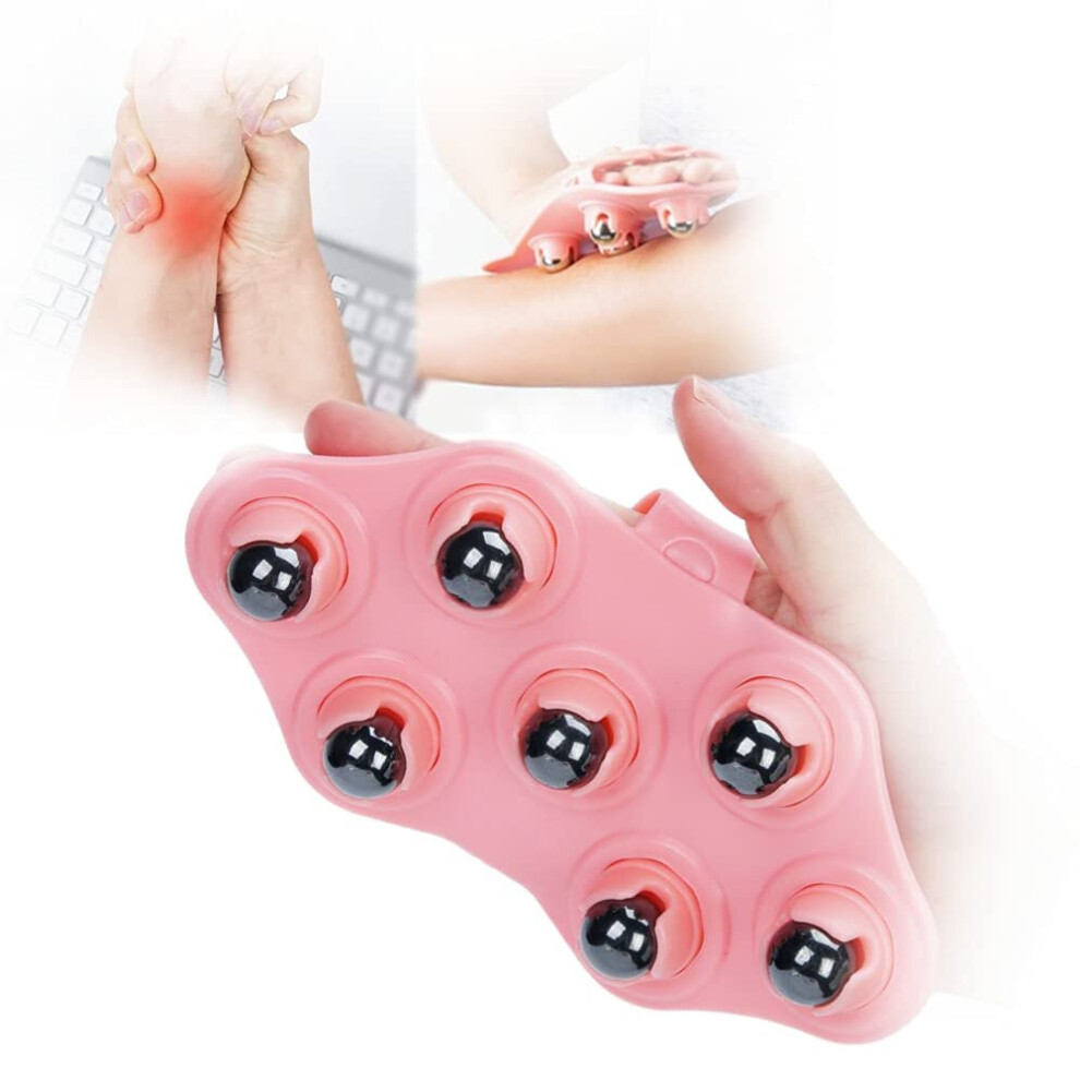 Palm Shaped Massage Glove, Magnetic Bead Roller Massage Glove With 7 360 Degree Magnetic Beads Roller Ball