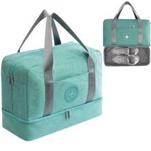 Dry-Wet Separation Waterproof Gym Bag with Shoes Compartment – 39x18x30 cm for Gym, Swim, Travel, Beach