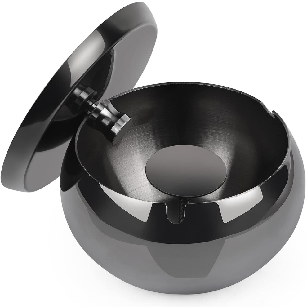 Outdoor Ashtray, Ashtray With Lid,Stainless Steel As Cigarette Ashtray, Standing Ashtray, Outdoor