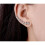 7 Crystals Ear Cuffs Hoop Climber S925 Sterling Silver Earrings Hypoallergenic Earring 6