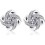 Earings for Woman Silver Earrings Studs Cubic Zirconia Gemini Sets 1