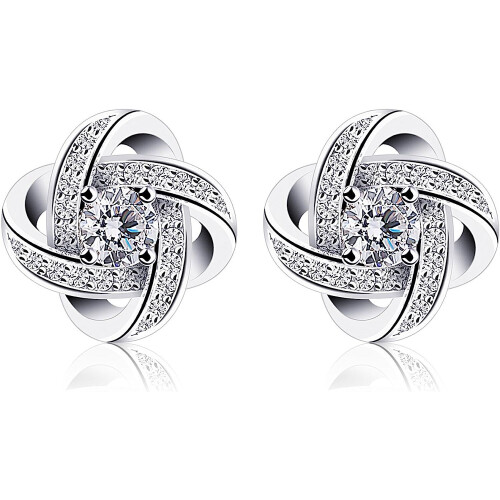 Earings for Woman Silver Earrings Studs Cubic Zirconia Gemini Sets