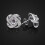 Earings for Woman Silver Earrings Studs Cubic Zirconia Gemini Sets 3