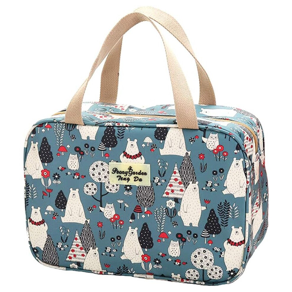 Toiletry Bag For Women Portable Cosmetic Bag Large Wash Bag Toiletries Organiser Storage Bag Navy 30*21Cm