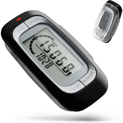 Linjieee Walking Pedometer With Clip LCD Dispaly Walking Step Counter Fitness Activity Running Passometer Large Table Saws Woodworking Angle Gauge Carpentry