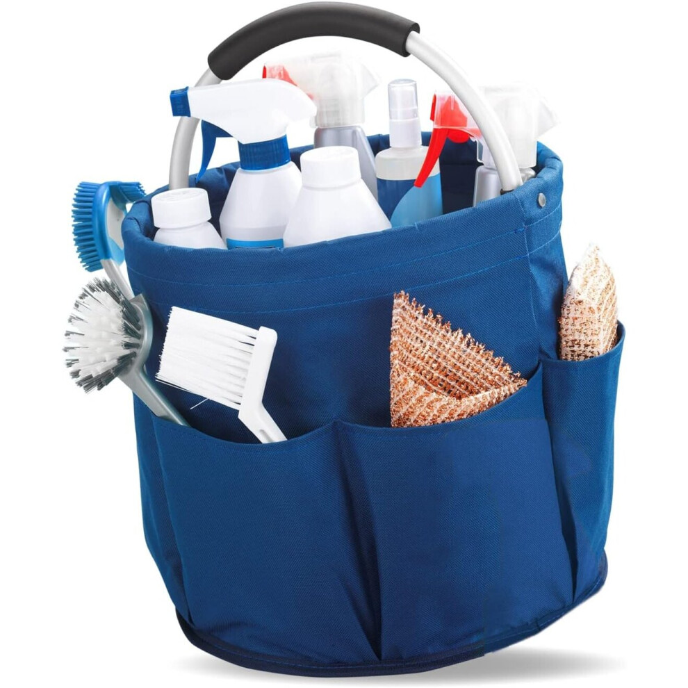 Maximex Cleaning product storage basket, 6 foldable compartments, with carrying handle