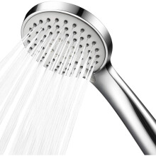 Shower Head, Low Water Pressure Boosting Handheld Shower Head High Pressure Water Saving 3 Powerful Spray Settings for Bathroom  Chrome