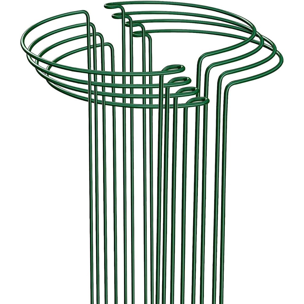 8 Pack 2540cm Plant Support Stakes, Metal Garden Plant Stakes, Half Round Plant Support Ring Cage