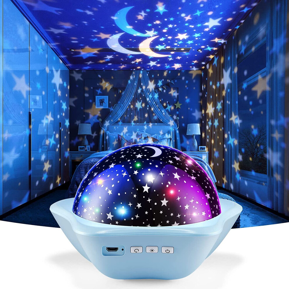 Starry Sky Projector Galaxy Night Lights Star Moon Projector Led Rotating Night Lamp For Children Bedroom Decoration Baby Gifts