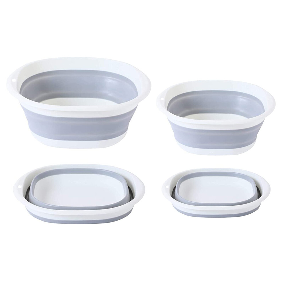 Pack Of 2 Foldable Washing-Up Bowl, Collapsible Bowl, Collapsible Sink, For Home, School And Outdoor (Two Sizes)