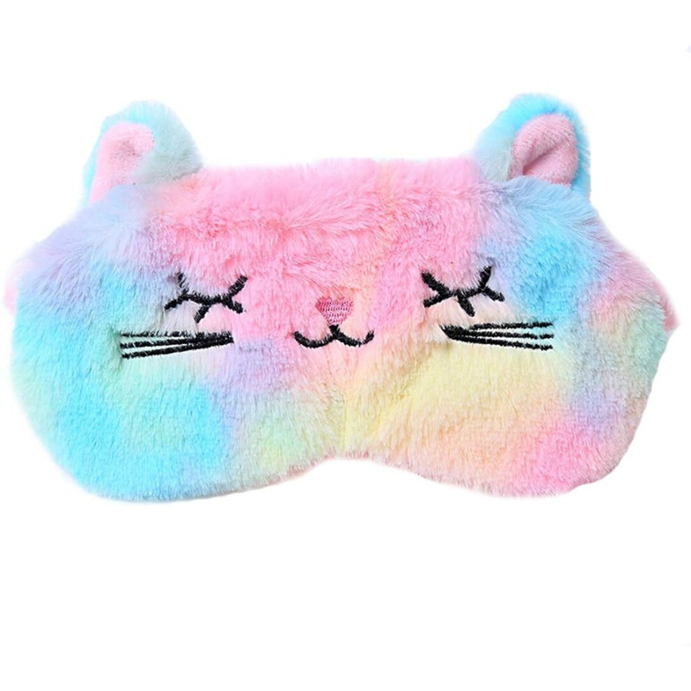 Rainbow Cat Eye Mask for Sleeping Funny Sleep Mask Sleeping Mask for Adult Kids