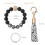 Bracelet Keychain Wristlet, Silicone Bead Key Ring Bracelet for Women 3