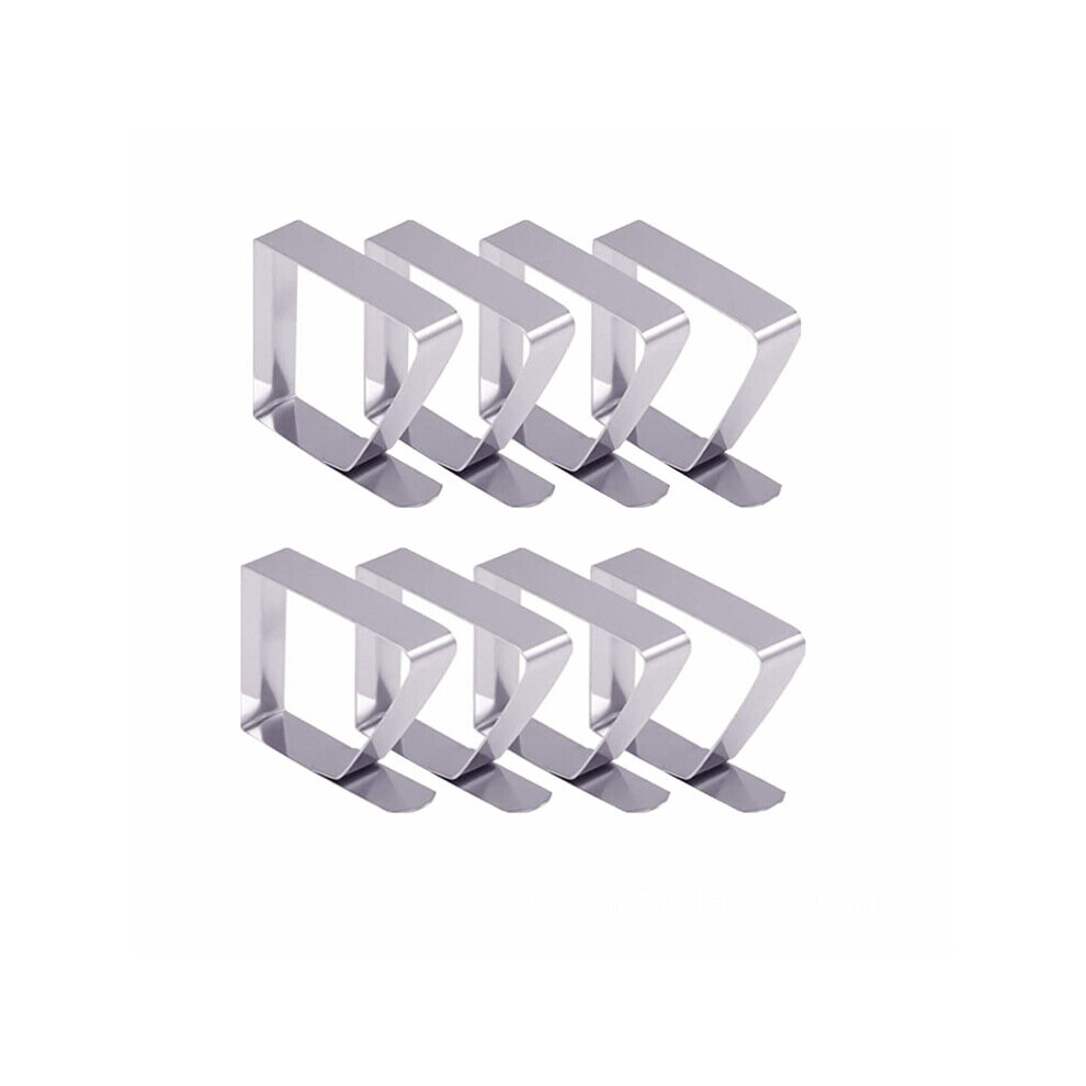 8Pcs Tablecloth Clip Set Stainless Steel Tablecloth Clip Anti-Slip Tablecloth Holder Home Tablecloth Clip
