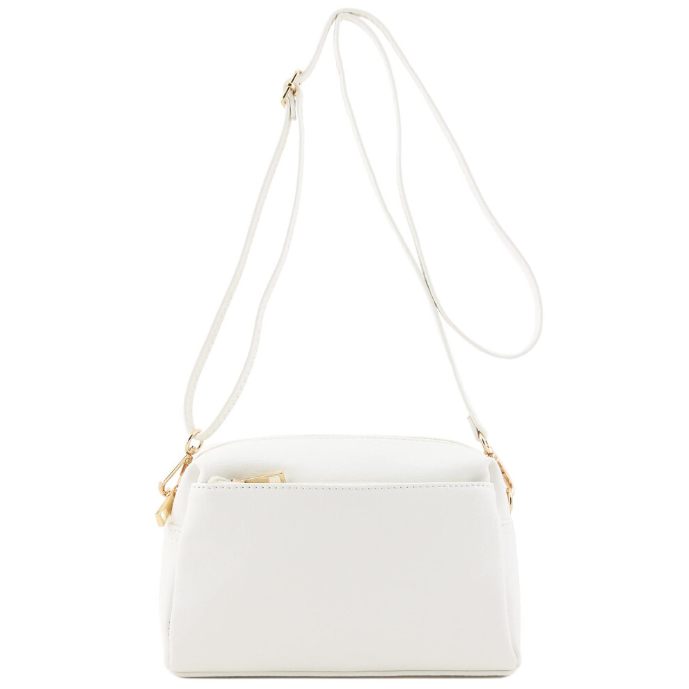 Triple Zip Small Crossbody Bag