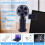 Portable Handheld Fan with Digital Display (Blue) 5