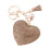 Leather Love Heart Keychain Bling Crystal Rhinestone Bags Suitcase Backpacks Accessories Charm Car Keyring 1