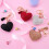 Leather Love Heart Keychain Bling Crystal Rhinestone Bags Suitcase Backpacks Accessories Charm Car Keyring 4