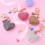 Leather Love Heart Keychain Bling Crystal Rhinestone Bags Suitcase Backpacks Accessories Charm Car Keyring 3