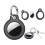 2 High-Quality Hard Shell Material Keychain For Airtag, Protector Case With Carabiner Keychain Pendant For Airtag (Black) 1
