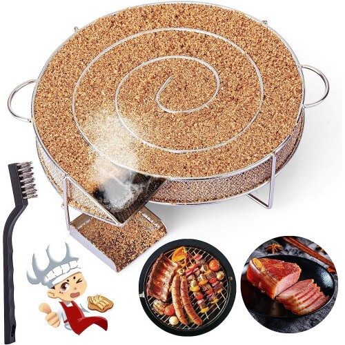 Fish Meat Smoker Cold Smoke Generator With Brush Grill Cleaning Round 20018050Mm