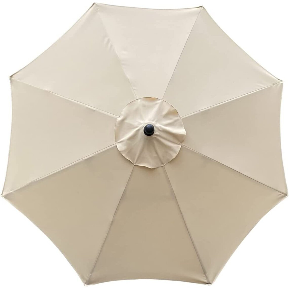 Replacement Cover For Parasol, 8 Ribs, 3 M, Waterproof, Anti-Uv, Replacement Fabric, Beige