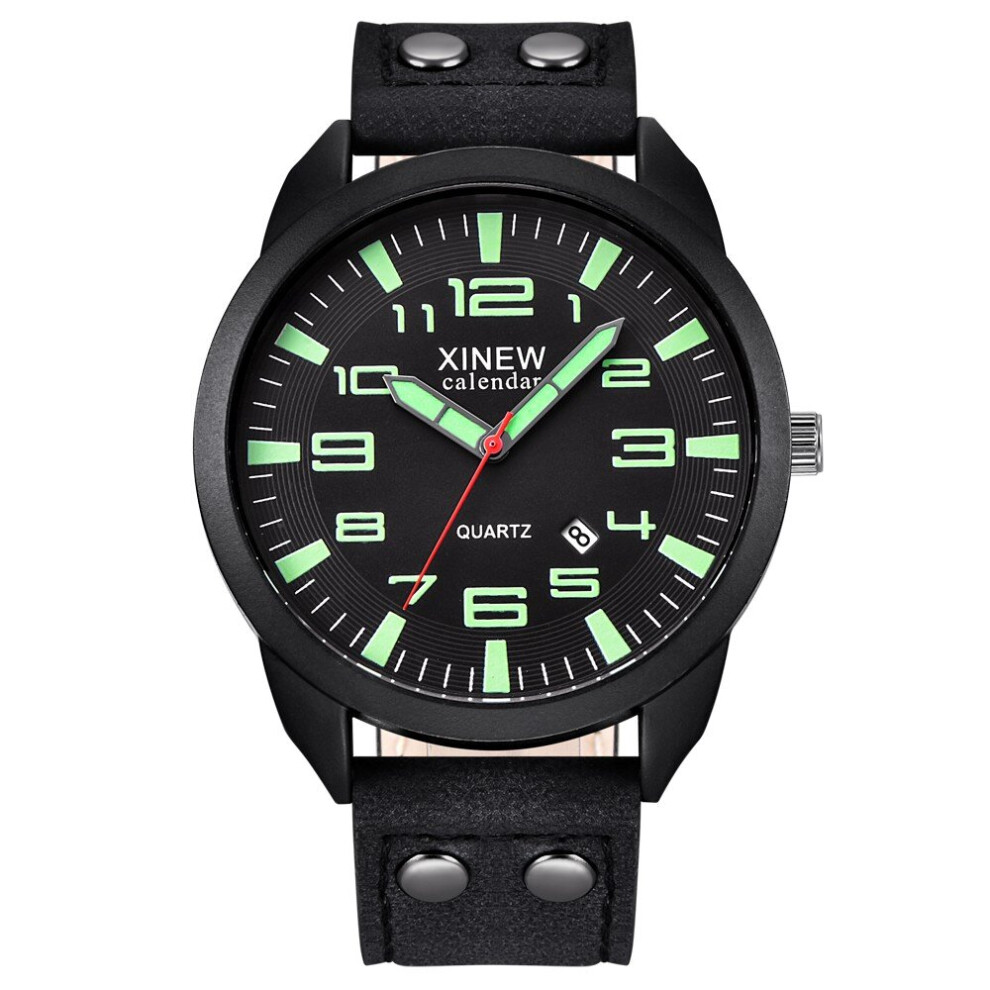 Men's Leather Watches Casual Business Watches For Men Students Men Quartz Wristwatch Luminous Clock Reloj Hombre