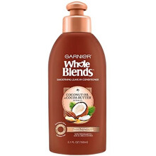Garnier Whole Blends Kokosolja & Kakao Smidig Leave-in Balsam för Frizzigt Hår, 5.1 Fl Oz, 1 Styck
