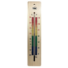 Large 380mm Wooden Room Thermometer Indoor - Traditional Room Temperature Thermometer Ideal For Home, Office, Nursery, Greenhouse, Shed or Garage Wood