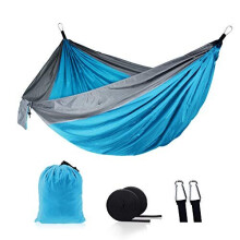 Outdoor Portable Camping Single and Double Widened Hammocks, Indoor and Outdoor Camping Supplies, Nylon Parachute Material, Travel, Courtyard,