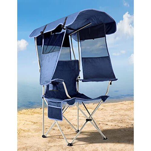 Chair With Umbrella Beach Chair With Canopy Side Shades UPF 50