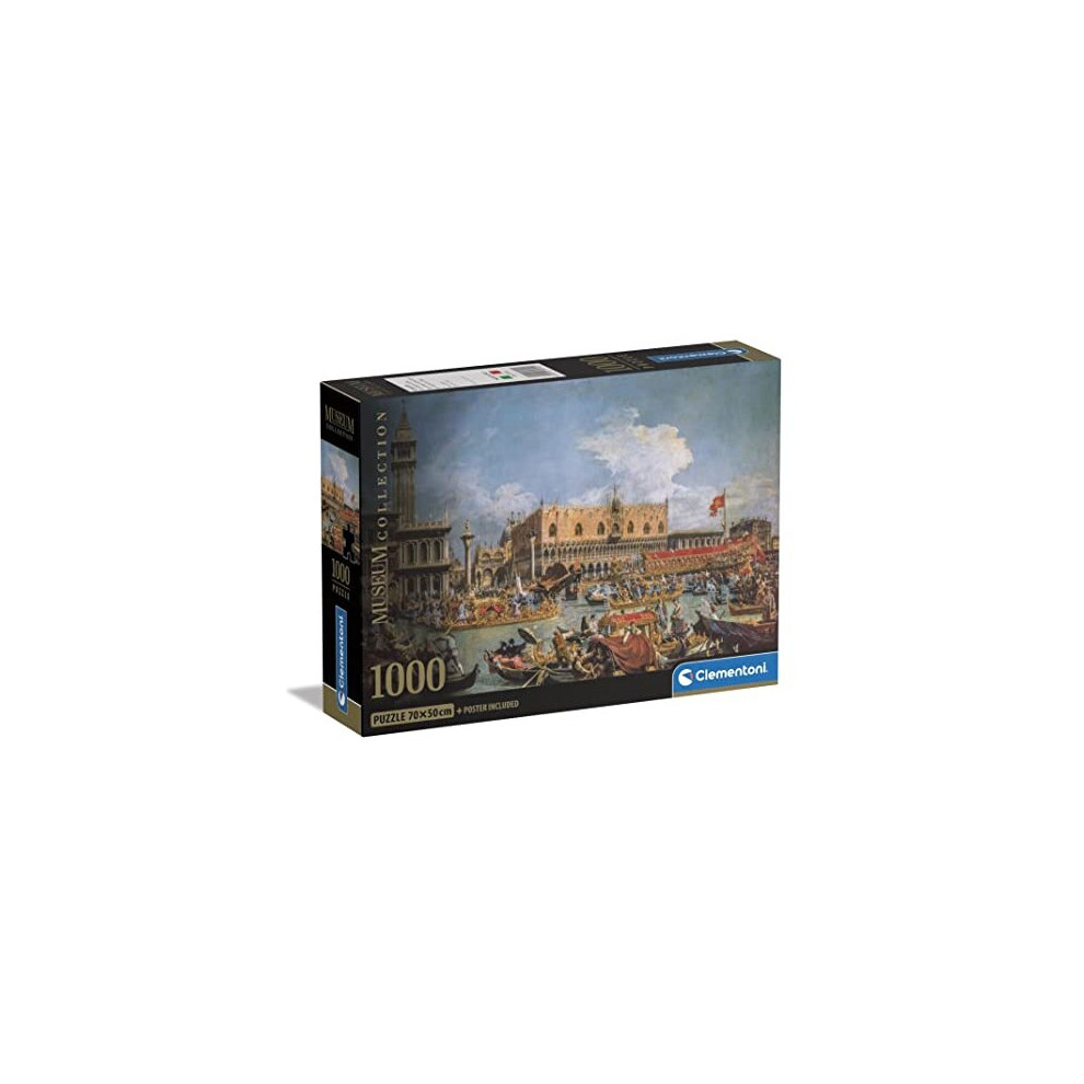 Clementoni 39792 Museum Collection Canaletto, The Return Of The Bucentaur At The Molo On Ascension Day 1000 Pieces, Jigsaw Puzzle, Multi-Coloured