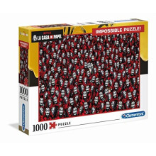 Clementoni - 39527 - Impossible Puzzle - La Casa De Papel / Money Heist - 1000 pieces - Made in Italy - Jigsaw Puzzles for Adult - 37 x 5.8 x 28.1