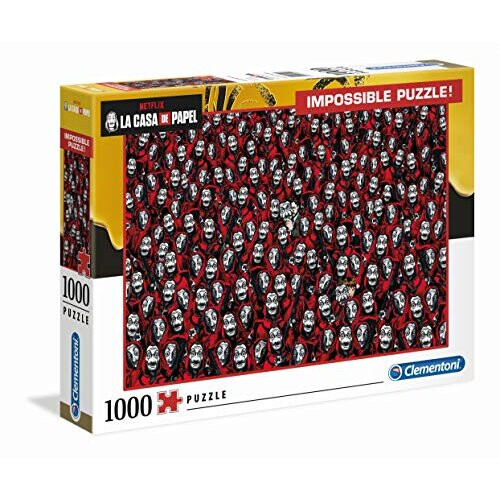Clementoni Clementoni - 39527 - Impossible Puzzle - La Casa De Papel / Money Heist - 1000 pieces - Made in Italy - Jigsaw Puzzles for Adult - 37 x 5.8 x 28.1