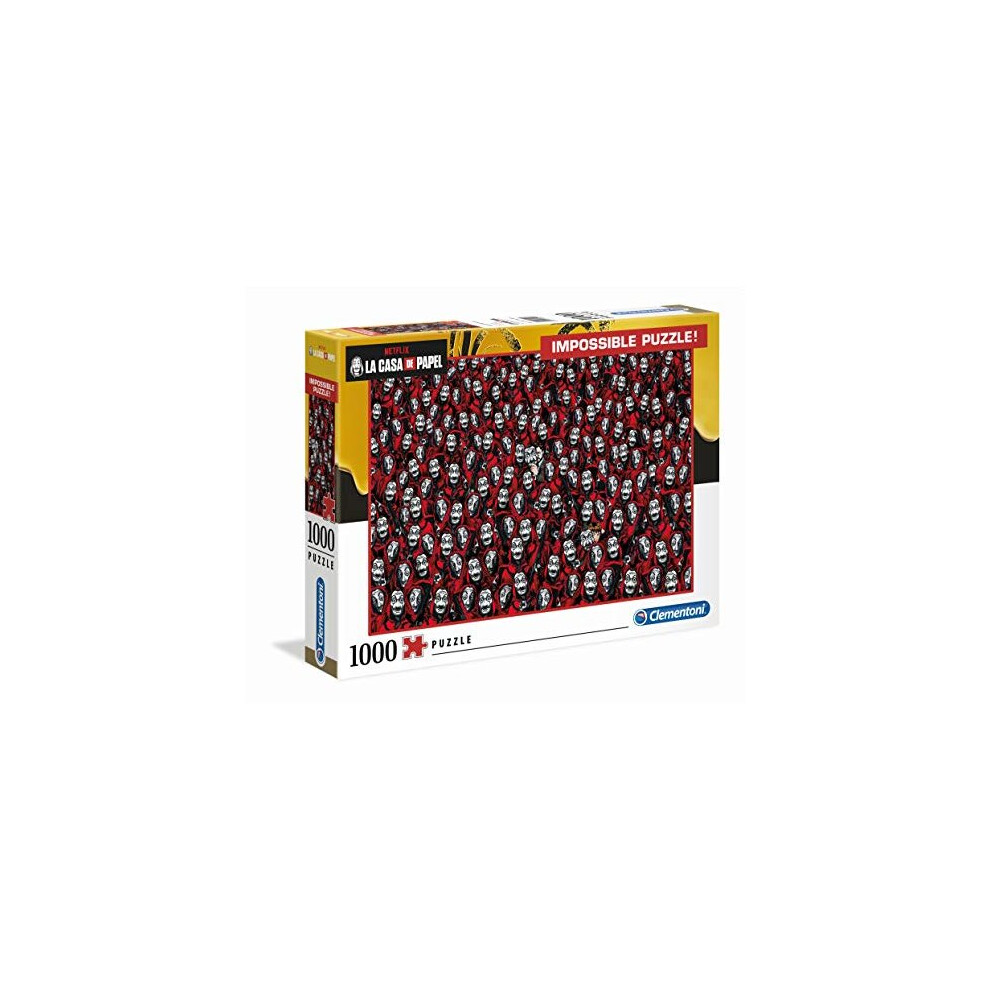 Clementoni - 39527 - Impossible Puzzle - La Casa De Papel / Money Heist - 1000 Pieces - Made In Italy - Jigsaw Puzzles For Adult - 37 X 5.8 X 28.1