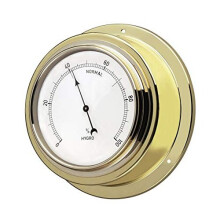 TFA Dostmann Analogue Hygrometer made of Brass Maritim, 44.1009, made in Germany, to monitor the humidity, brass