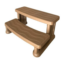 Happy Hot Tubs TEAK BROWN Hot Tub Plastic Handi Steps For Round & Square Spas Caravan Camper