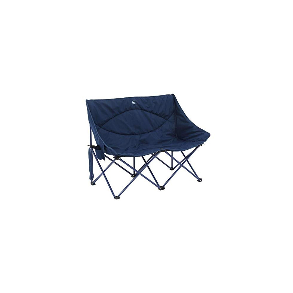 Hi-Gear Vegas Double Camping Chair with Storage Pocket/Drink Holders, Ideal for the Beach, Picnics, Festival Essentials, Camping Accessories