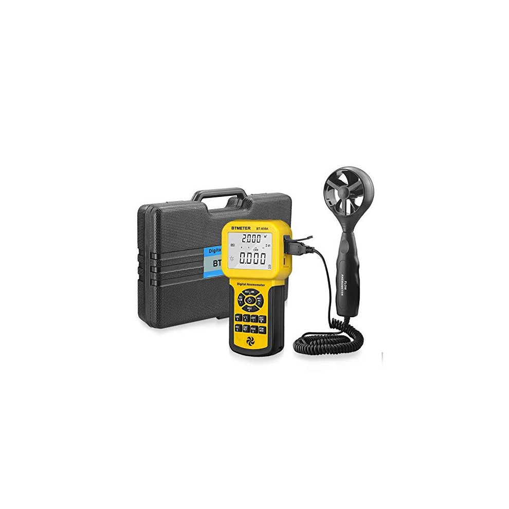 Btmeter Bt-856A Pro Cfm Anemometer Measures Wind Speed, Wind Flow, Wind Temp For Hvac Air Flow Velocity Meter With Usb 754407495920